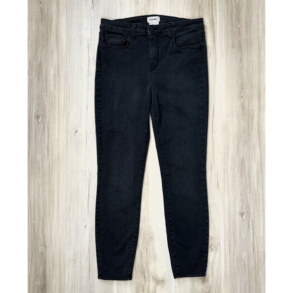 L’Agence Margot Skinny Jeans Dark Graphite Black Grey Stretch $270 Size 30 x26L - Picture 5 of 16
